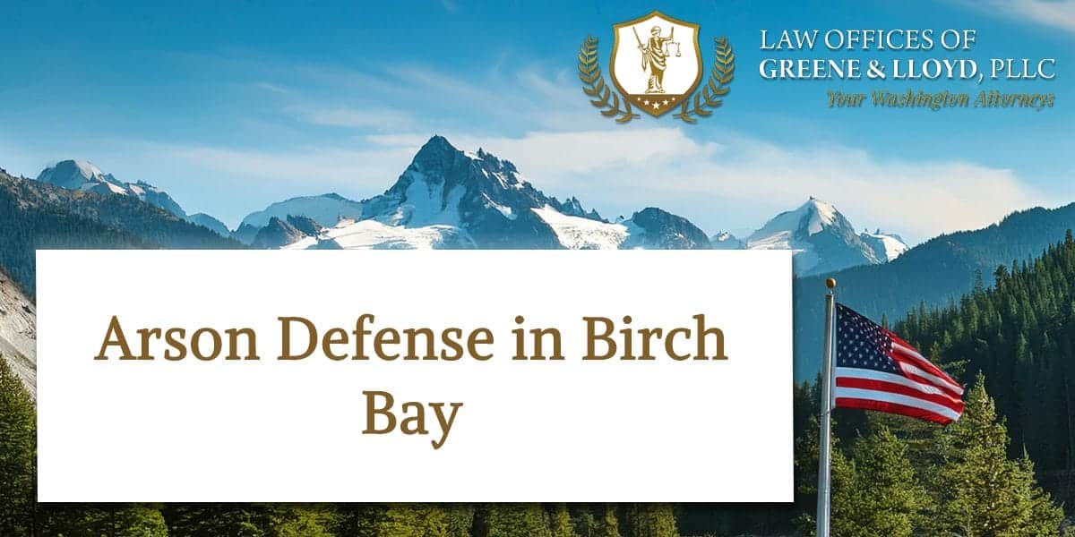 Arson Defense in Birch Bay Washington - New