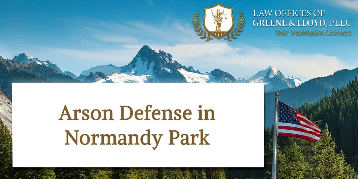 Arson Defense in Normandy Park Washington - New