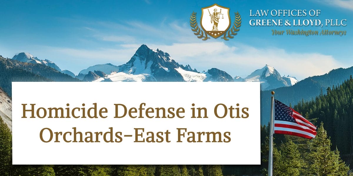 Homicide Defense in Otis Orchards-East Farms Washington - New