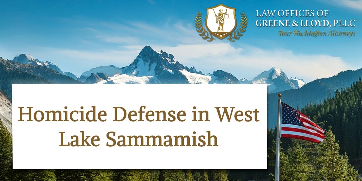 Homicide Defense in West Lake Sammamish Washington - New