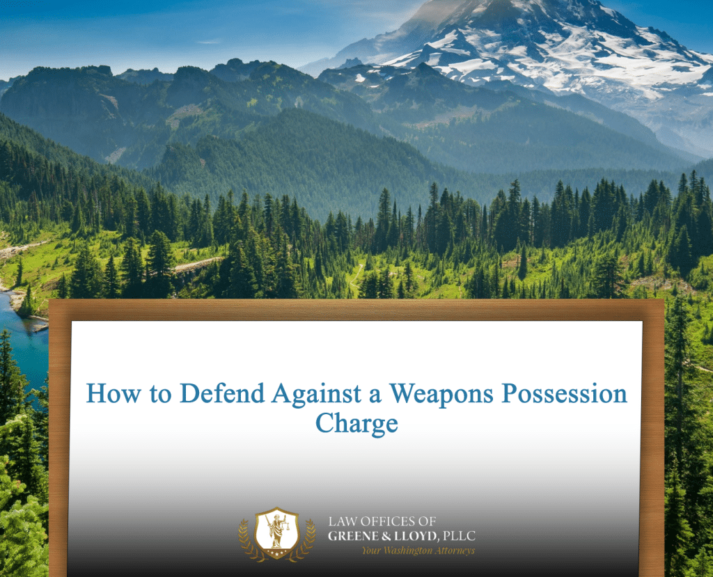 How to Defend Against a Weapons Possession Charge